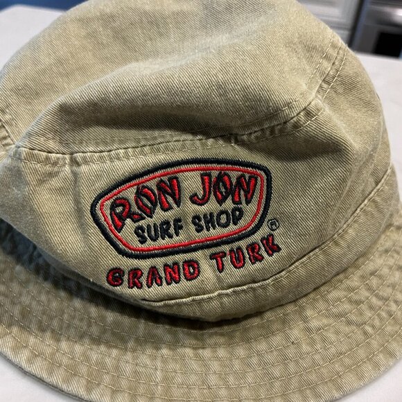 Ron Jon Surf Shop Grand Turk Bucket Hat Olive Green Embroidered Logo M/L - EUC - Picture 9 of 9